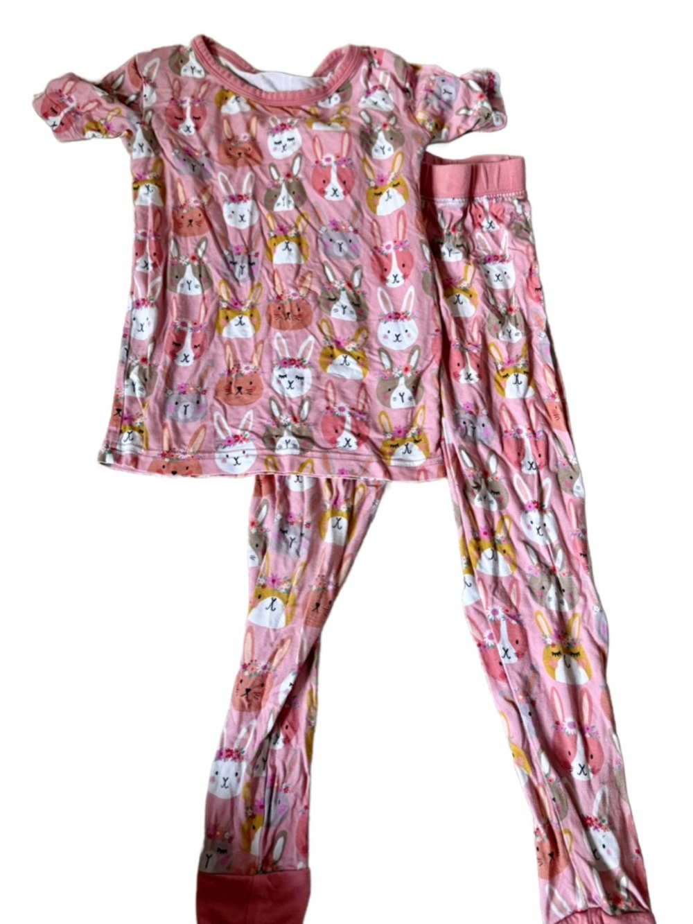 Little Sleepies Boho Bunnies Two-Piece Short Sleeve Bamboo Viscose Pajama Set